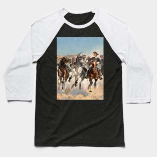 Dismounted The Fourth Troopers Moving the Led Horses (1890) by Frederic Remington Baseball T-Shirt